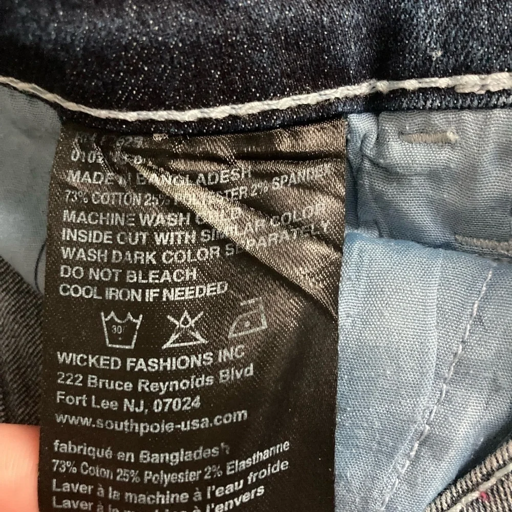 South Pole Skinny Moto Distressed Jeans 32x32